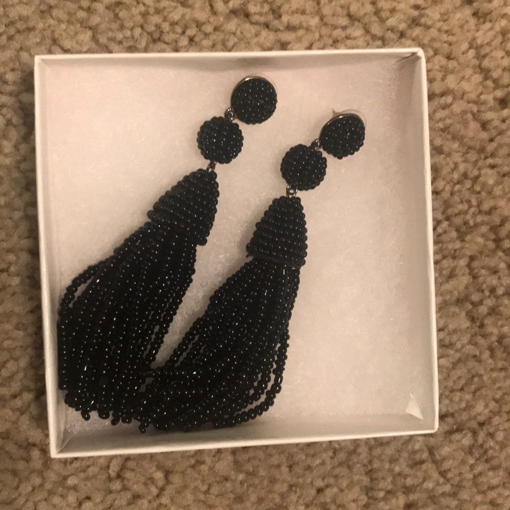 BaubleBar black tassel earrings